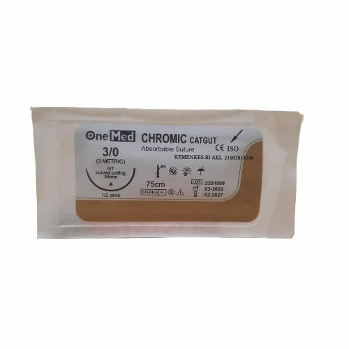 Banda Aceh Grosir Per box Catgut Chromic 2/0 dan 3/0 Dengan Jarum Benang Jahit Operasi Cromic - Jaru