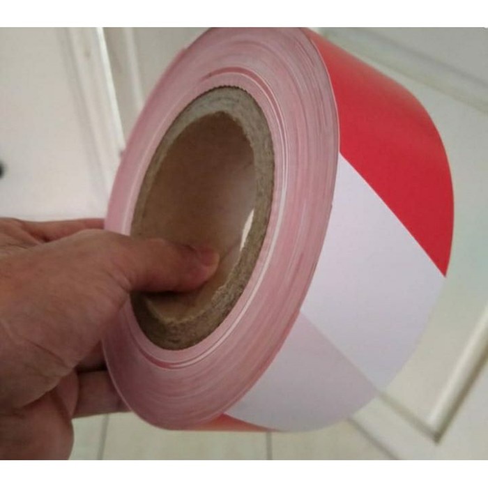 

Police Line Roll 3 Inch X 300 Meter Merah Putih Pita Pembatas Plastik ORI