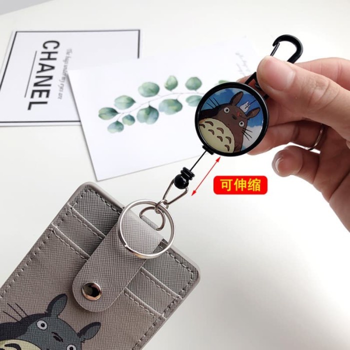 

2414 Gantungan Kartu Akses Kartu Kerja Tali Kartu Nama ID Card Holder - Black bear