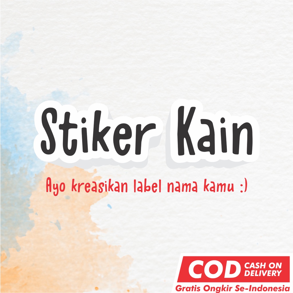 

Stiker Label Nama Kain Baju Anak Sablon Pesantren Asrama Setrika Name Label Sticker Iron on sticker aesthetic custom dapat 50pcs Kain STIKERKAIN