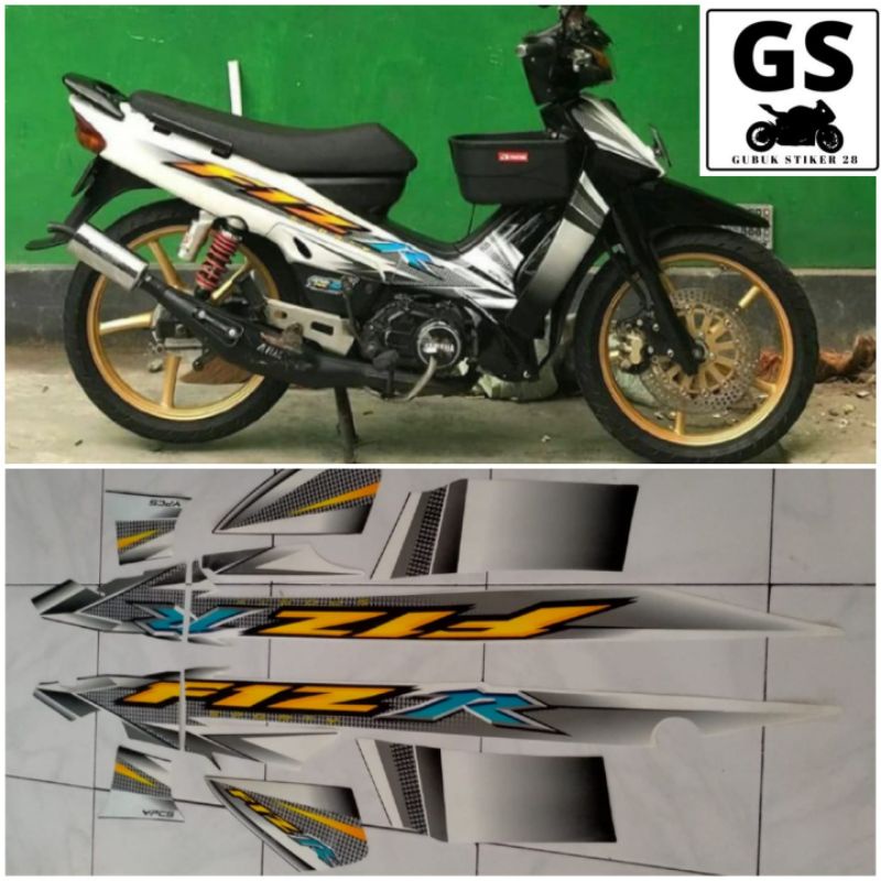 STRIPING STIKER LIS BODY MOTOR YAMAHA FIZ R SPORTY 2004 HITAM