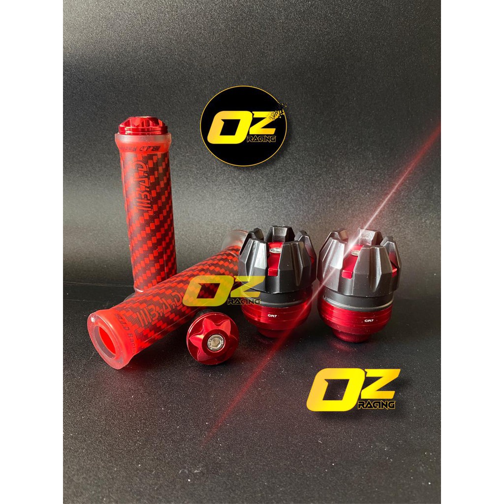 #CLN# Hand Grip BAD Carbon Motor Plus Jalu Stang Gepeng plus Jalu As Variasi CNC Universal