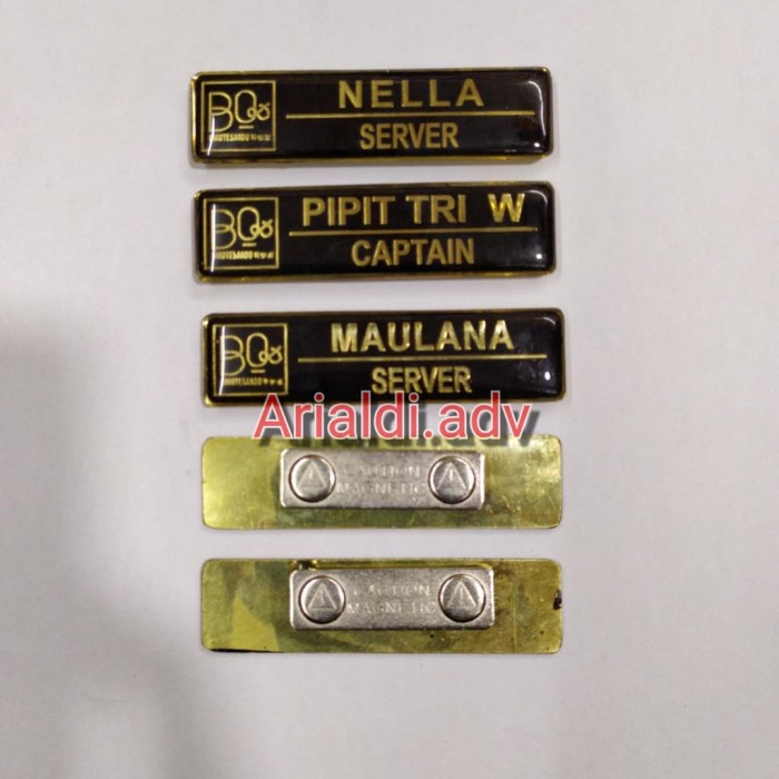

ASG-99 papan nama dada/name tag kuningan dilapis fiber -MAGNET
