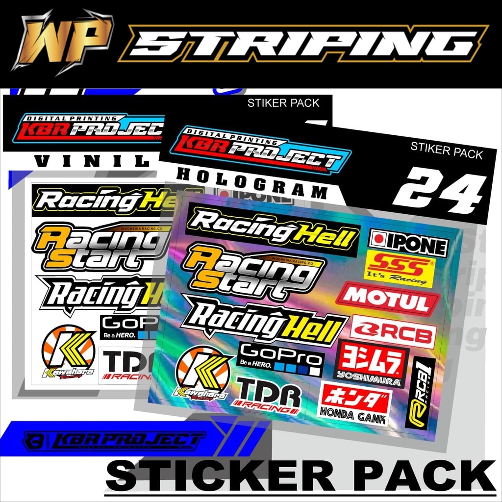 

Stiker RACING MOTOR Sticker Pack - Sticker Pack Variasi List Sticker Pack.24 Design WEPE PROJECT
