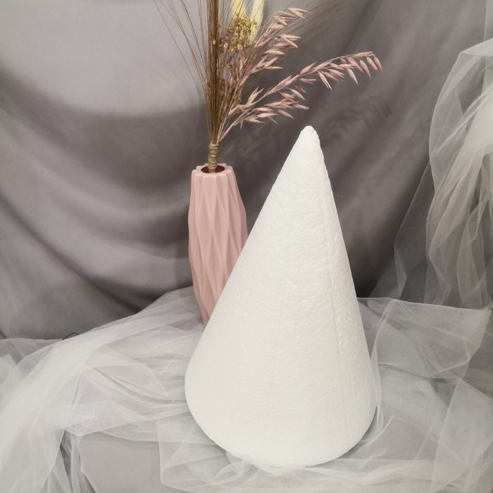 kerucut T30 D20 cone dummy Cake styrofoam /gabus /sterofoam