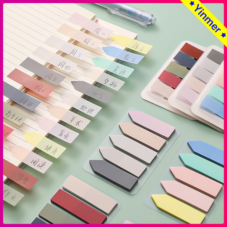 

COD✨125 Lember Sticky Note Transparan Sticky Note Pastel Index Mark Kertas Memo Desain Tembus Pandang Bisa Dilepas Warna Warni Untuk Alat Tulis Impor Murah-Yinmer