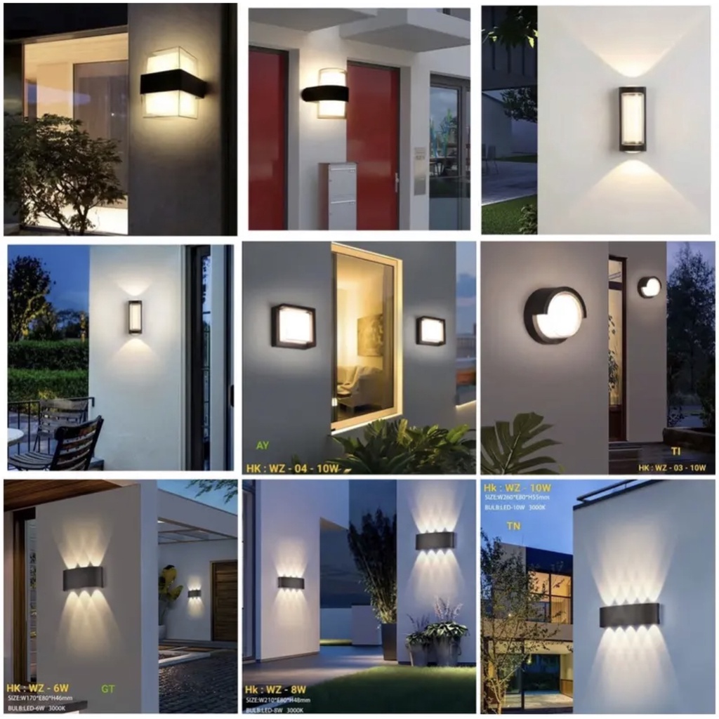 Lampu dinding outdoor minimalis led