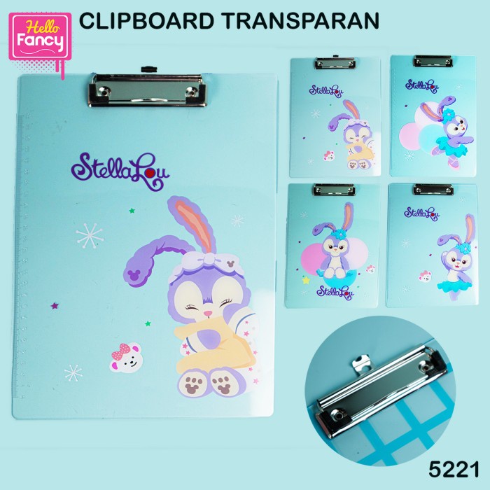 

Clipboard Transparan / Papan Jalan Mika A4 5221-A4-CLIPBOARD-RANDOM