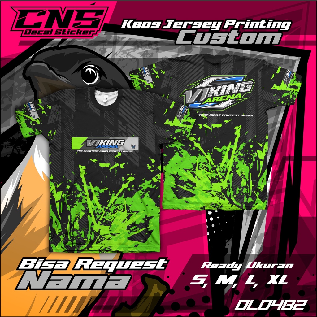 Kaos Jersey Burung Full Printing Custom VIKING ARENA High Quality Bisa Request