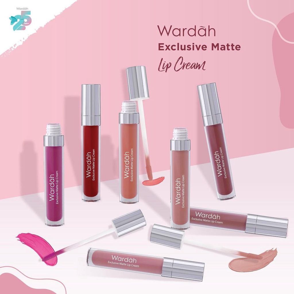 Wardah Lip Cream Exclusive Matte Cair Lipcream ORIGINAL 100% BPOM pewarna bibir 18 warna lip cream w
