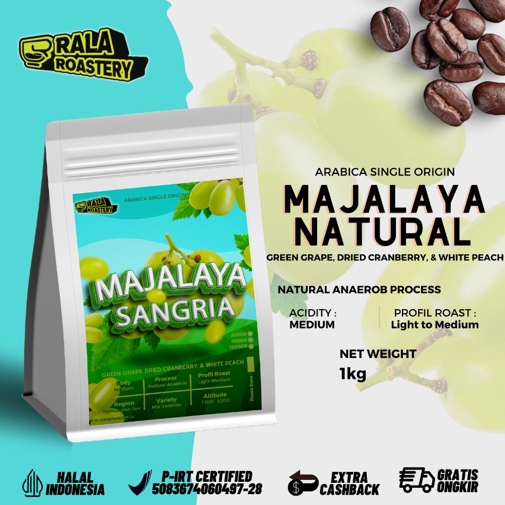 

Kopi Arabika Majalaya Natural Anaerob | Biji Single Origin 1KG