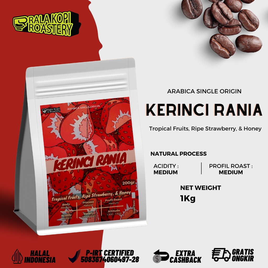 

Kopi Arabika Kerinci Natural | Biji Kopi Single Origin Arabica 1Kg