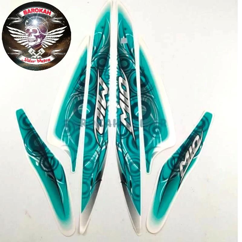 AJS AJS stiker Striping stiker motor motor yamaha mio 2011 2012 putih Full Bodi standar    Sticker B
