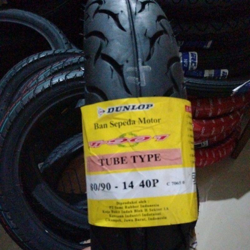 DUNLOP 80/90-14 TT901 BAN LUAR DUNLOP Tube Type TIRE Ring 14 80 90-14 TT901 BAN LUAR TUBETYPE MATIC 