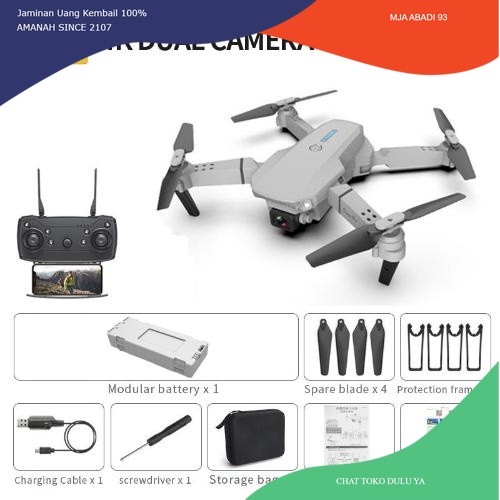 RC Drone E88 4K Camera Drone Kamera E88 Pro Dual Camera Mini Drone