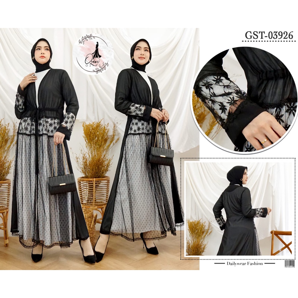 BAJU WANITA MUSLIMAH OUTER  TILLE ARABIAN 03926 I Outer Pantai Muslimah I Outer Hijab Fashion