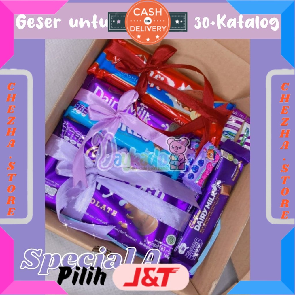 

BINGKISAN KADO ULTAH PASANGAN PACAR ISTRI MANTAN ISIAN MINI DAN BESAR / hampers coklat cadbury silverqueen greentea kit kat murah original natal valentine valentin kado gift box box natal idul fitri pacar sahabat/ BONUS GIFT CRAD UCAPAN