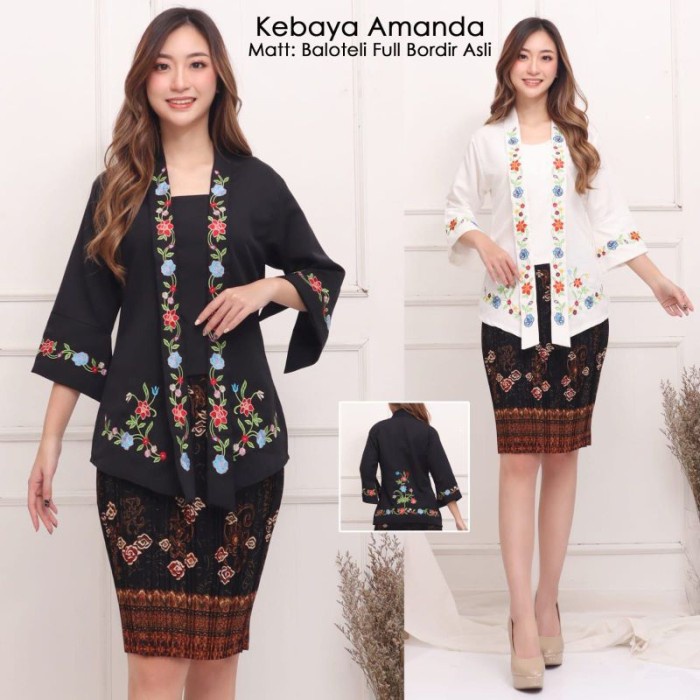 

Atasan Kebaya Kartini Full Asli Bordir Model Kutu Baru Modern