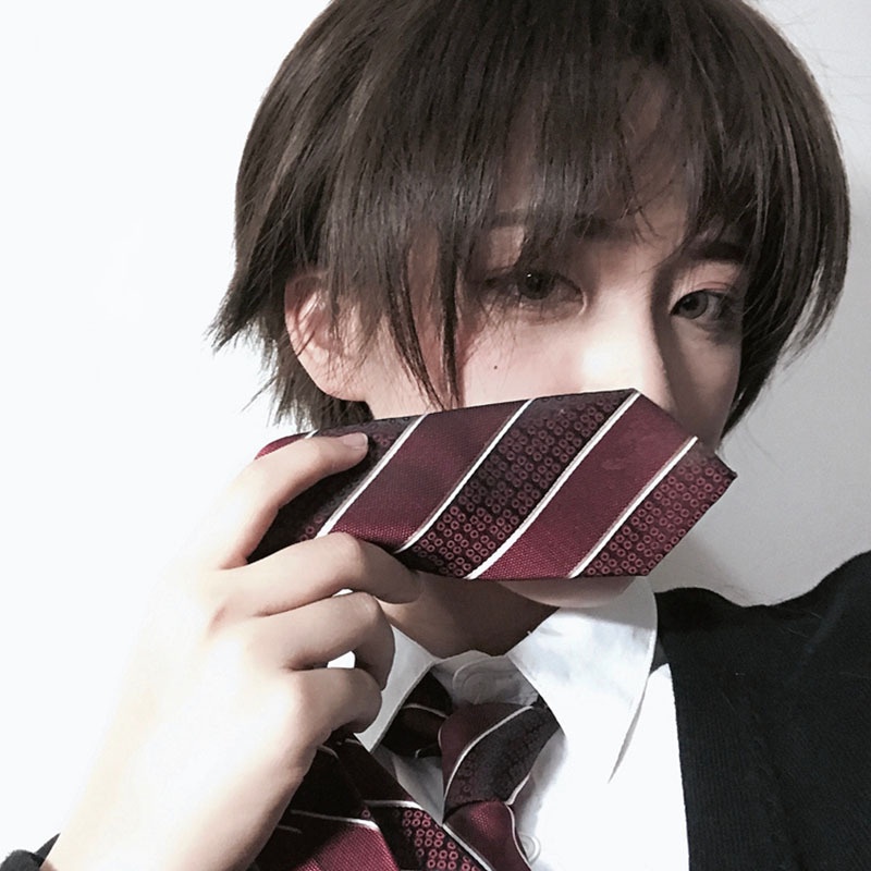 Rambut Lurus Pendek Wanita Korea Pria Cospla Fashion Wig Tampan Jilbab Penjualan Langsung Pabrik Dal