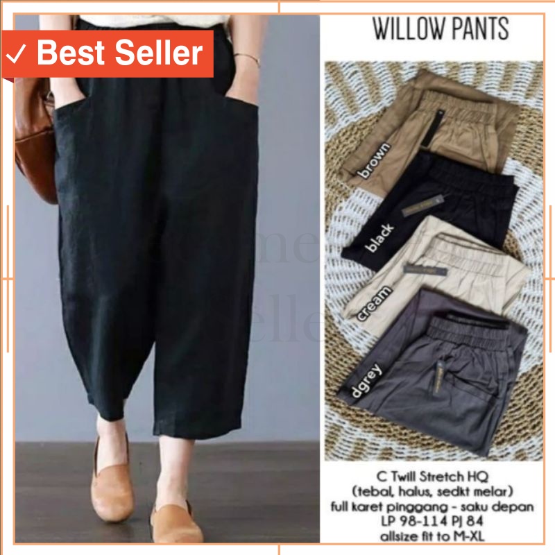 Baju Wanita Korean style kekinian modern premium murah / Termurah Sasha pants Willow pants Uniqlo pa