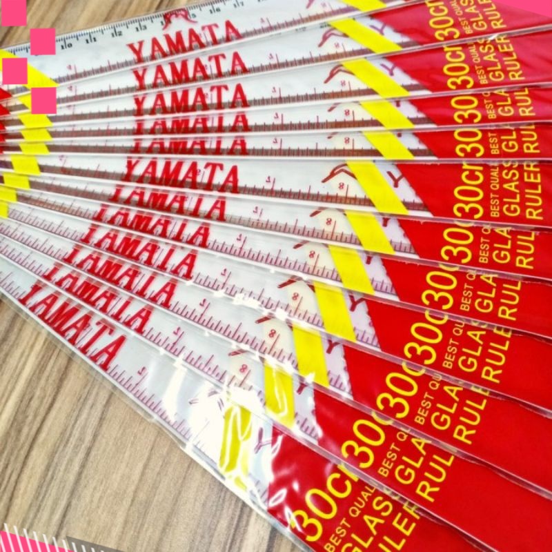 

(12pcs) Penggaris Plastik Mistar Yamata 30 cm Bening Transparan Tebal MURAH GROSIR ATK BUKU BOLPEN
