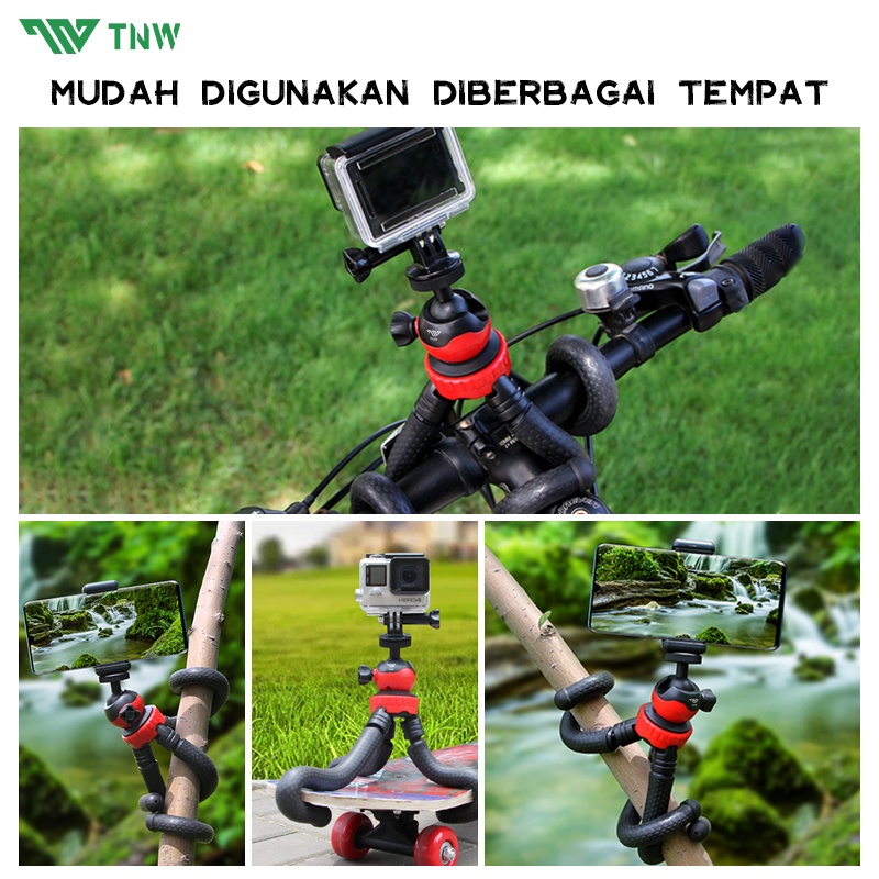 TNW C02 Octopus Tripod Flexible Gorilapod Mini Tripod Bluetooth Gorila Tripod Tongsis Tripod