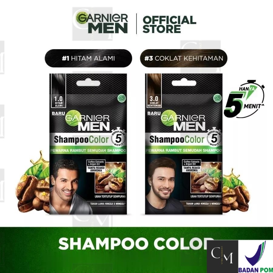 GARNIER Men Shampoo Color black/dark brown
