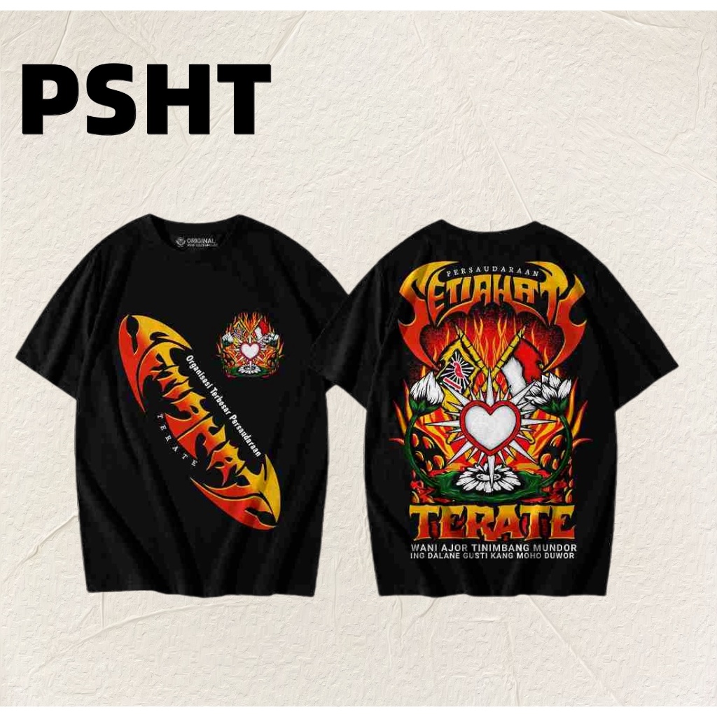 【COD】 KAOS PSHT FULL PUNGGUNG - TUGU BENDERA PSHT INDONESIA Unisex style
