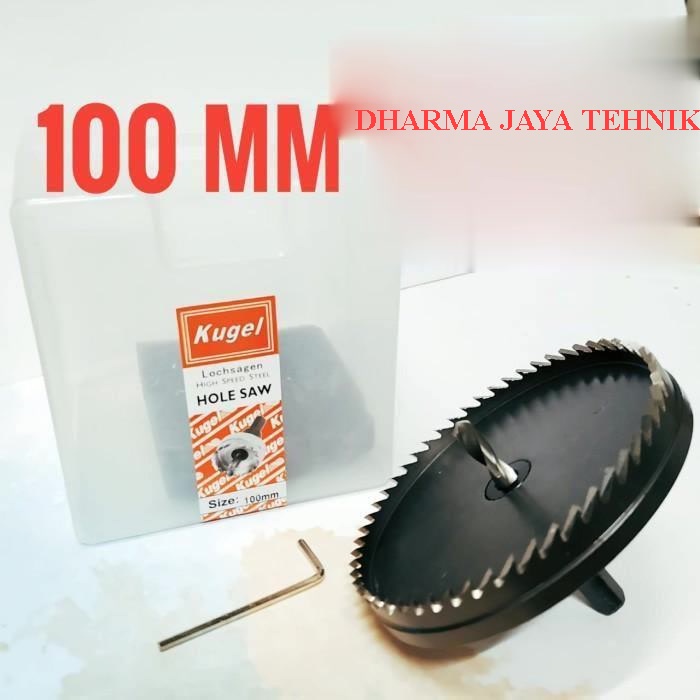 Holesaw Besi HSS 100mm Kugel | Hole saw Mata Bor Lubang Besi 100 mm -DJT