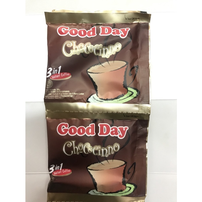 

PROMO TERBATAS !!! Kopi Good Day 3 in 1 Chococinno (1 lmbr 10 pcs)