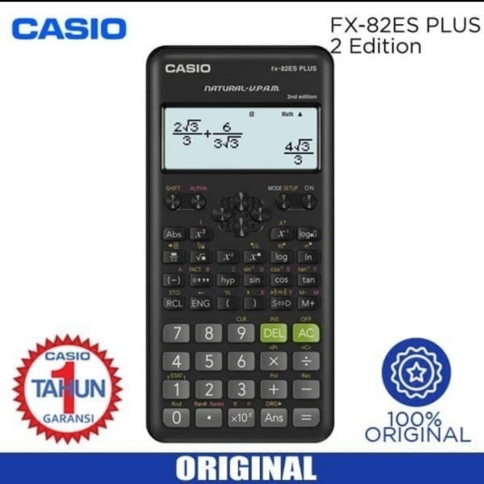 

CASIO FX-82ES PLUS 2nd Edition - KALKULATOR ILMIAH KULIAH SEKOLAH / SCIENTIFIC CALCULATOR
