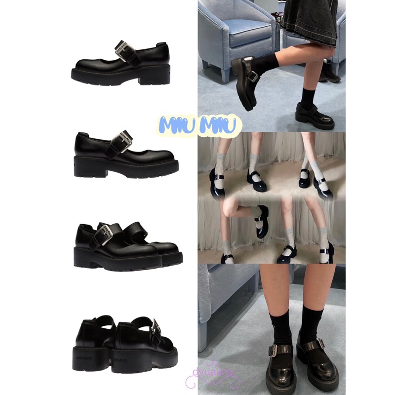 Genuine MIUMIU Leather Shoes for ladies