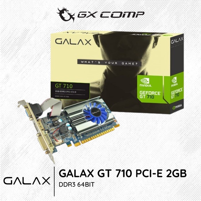 VGA GALAX GT 710 PCI-E 2GB DDR3 64 BIT
