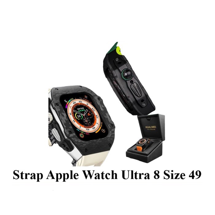 Apple Watch ULTRA 8 7 6 Size 49/45/44mm Strap + Case RM Carbon Racing