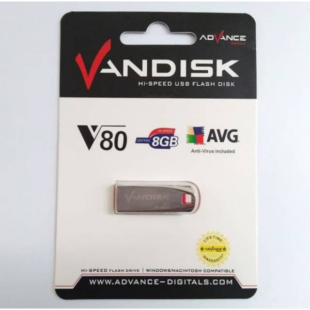 Flashdisk Vandisk V80 Alumunium High Speed ( 8GB & 16 GB )
