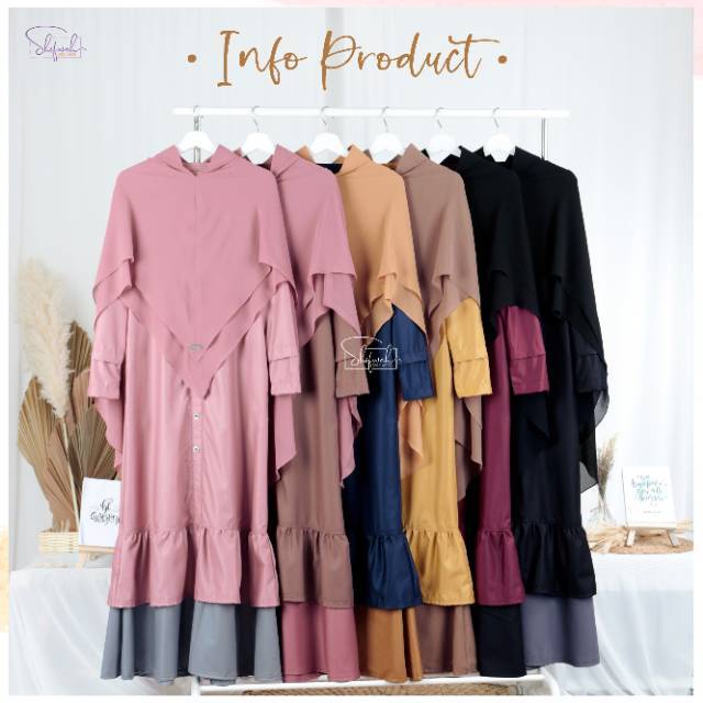 SHOFWAH - IXORA DRESS / GAMIS SYARI / GAMIS MUSLIMAH