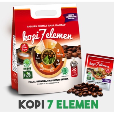 

READY Kopi 7 Elemen atau Sevel, Kopi isi 20 exp 2025 dan 10