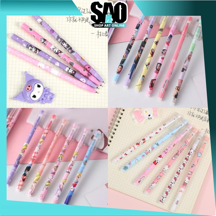 

SAO - S5930 Pena Karakter Bisa Dihapus / Pulpen Erasable / Pulpen Bisa Dihapus 12 PCS / Pena Hitam 12 PCS / Erasable Gel Pen