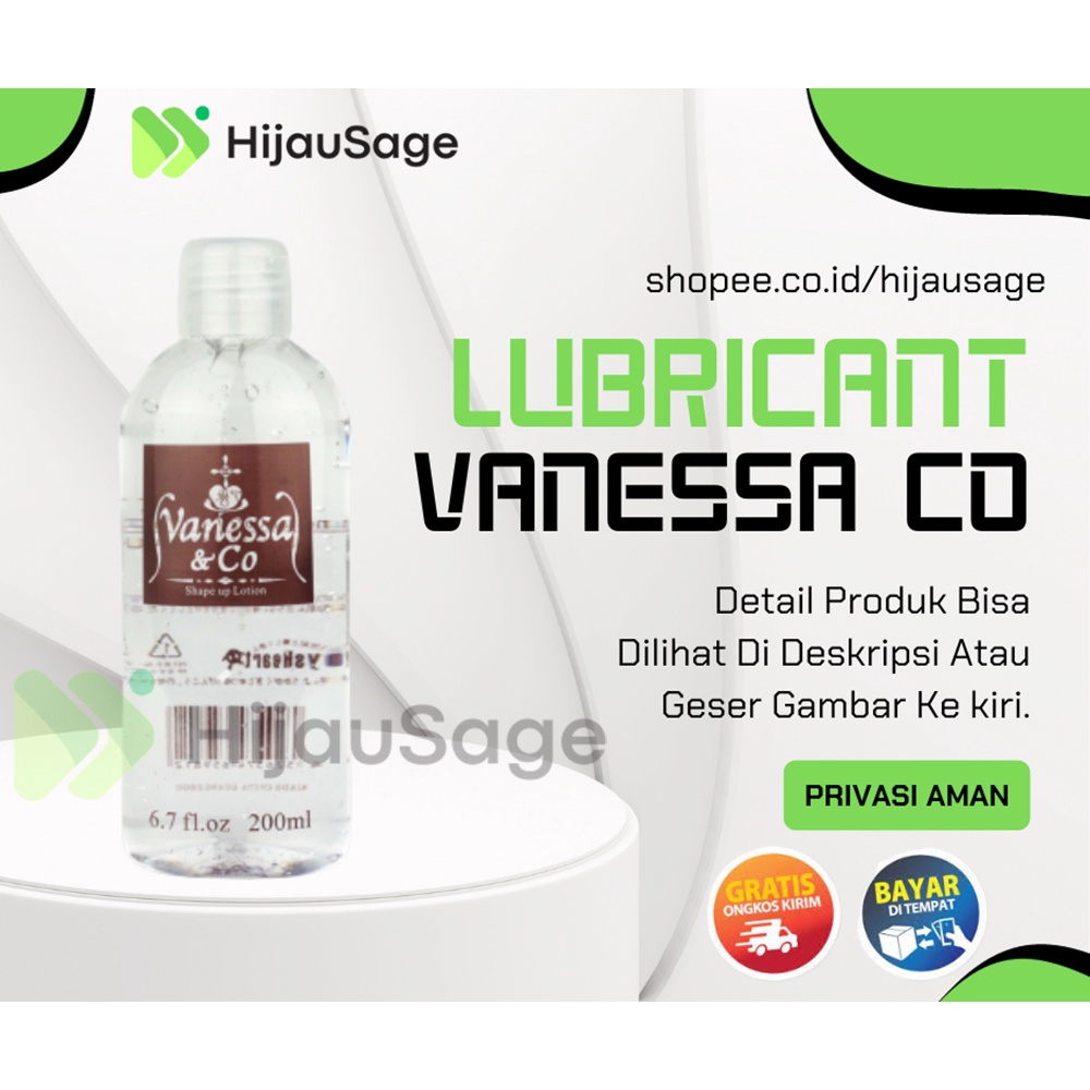 Vanessa & Co Lubricant - Pelumas Pria Gel 200 ml - Hijausage