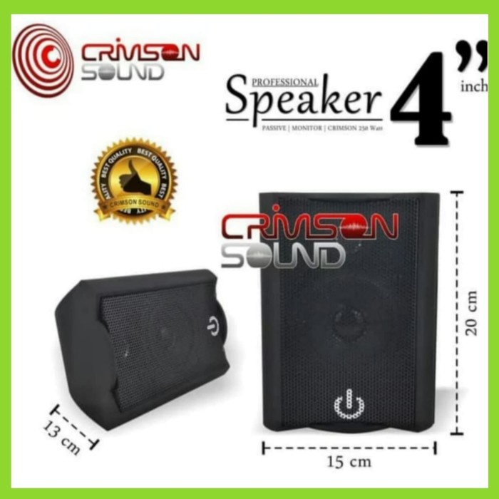Speaker Pasif Murah 4 Inch CRIMSON CR 402 Speaker Monitor 2 Way