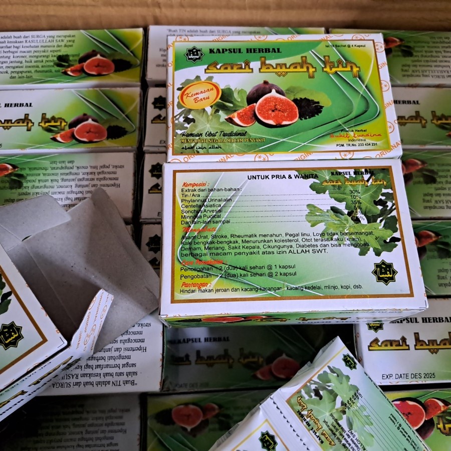 Ready Stock Sari Buah Tin Kapsul Herbal 1 box isi 10 sachet asli OBAT ASAM URAT NYERI SENDI / OBAT K