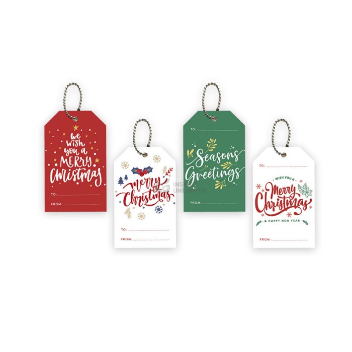 

[[ WSH - BEST SELLER ]] Christmas Gift Tag (Set of 8) - Classy Christmas