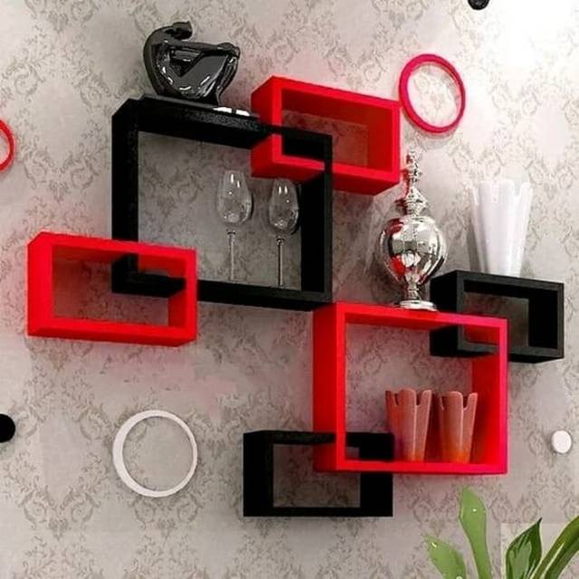 (RAK KOTI) rak dinding kotak rak minimalis rak dinding kayu rak tempel rak gantung rak pajangan hias