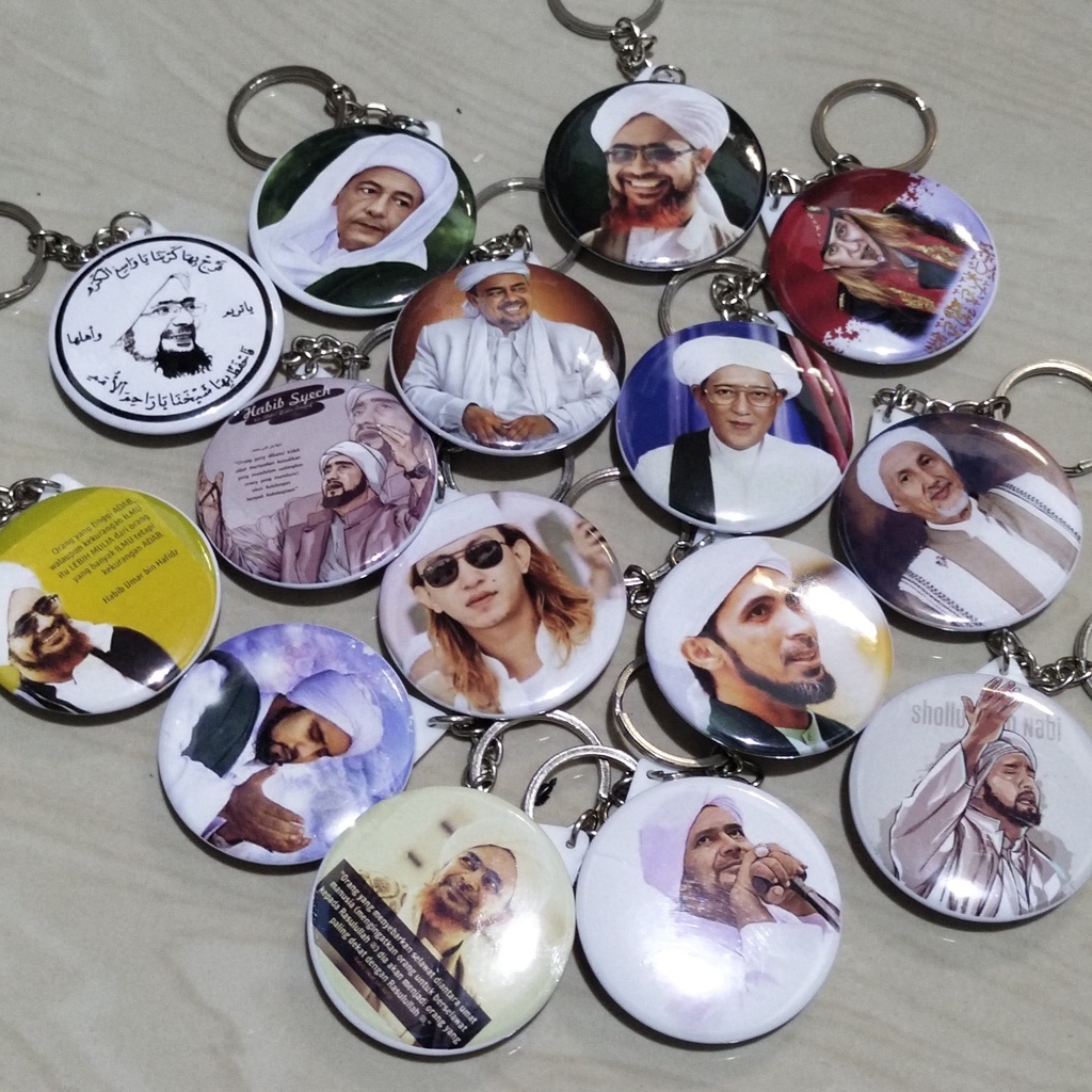 Gantungan kunci islami photo habaib habibullah  diameter 4,4cm GLOSSY