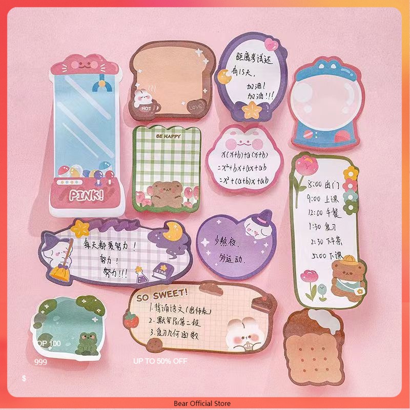 

Sticky note kartun/(60 lembar) Memopad Warna 3 in 1 Wonderful Life