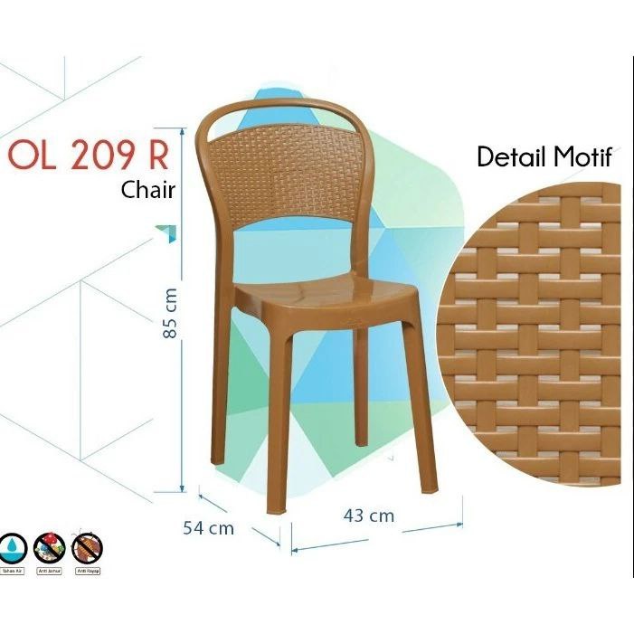 Kursi Teras Rotan Plastik Olymplast OL 209 R