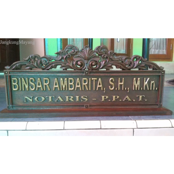 

Relief Ukir Kayu PAPAN NAMA MEJA (Pesanan Bp BINSAR AMBARITA) antik