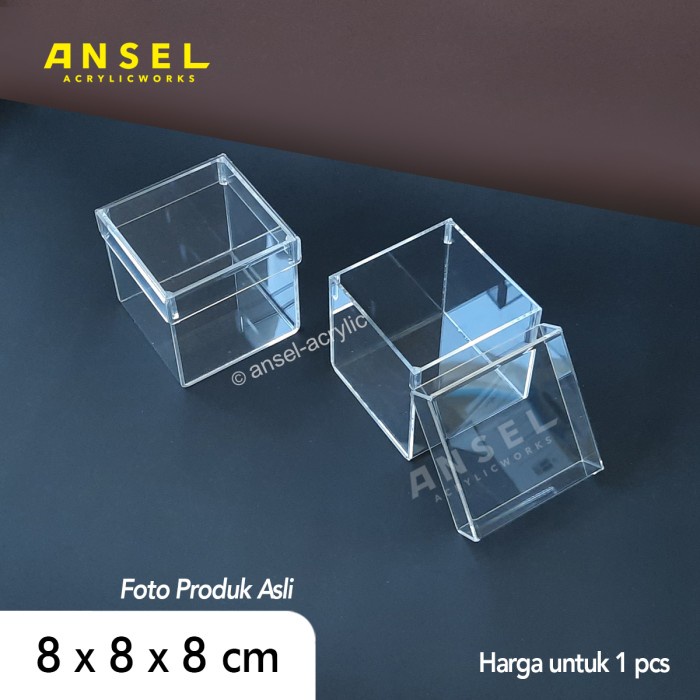 

Box Akrilik Multifungsi 8x8x8 cm - Kotak Hadiah Kado, Dekor, Hampers
