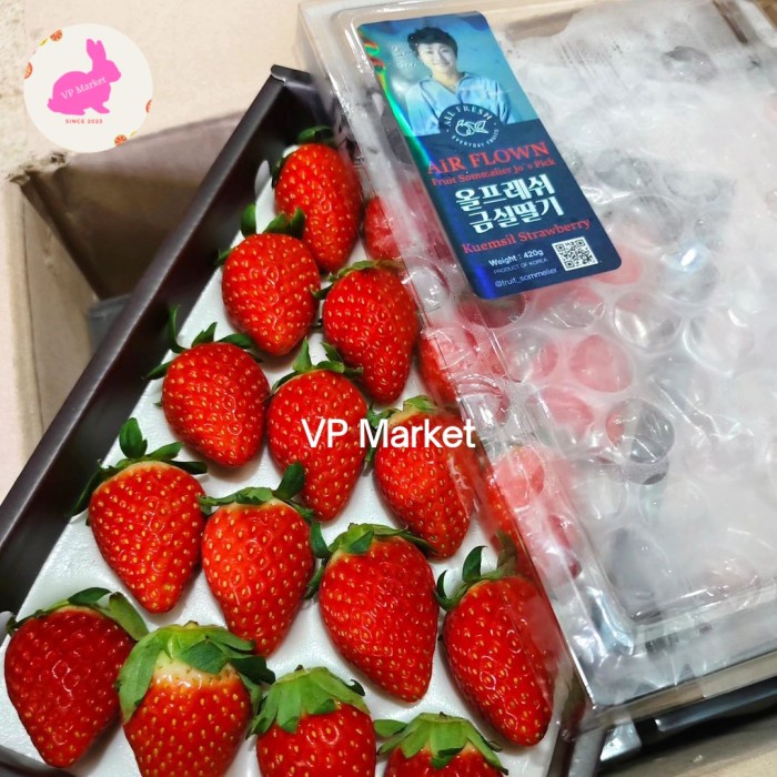 

Strawberry Korea Premium Airflown 420g | Buah Stroberi Korea | Box