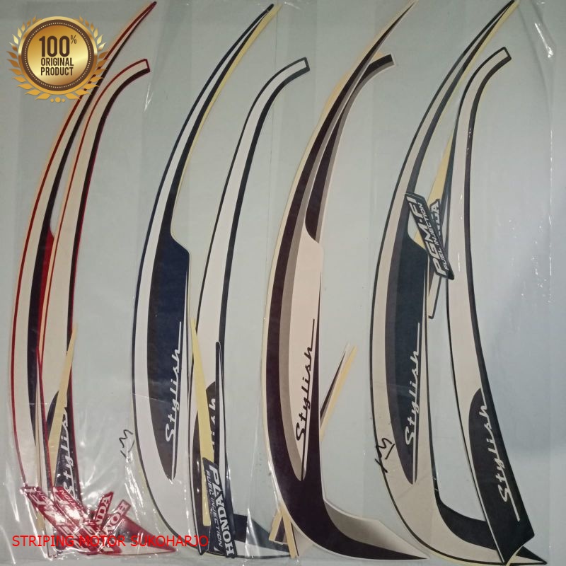 (ORI) Striping Sticker Honda Scoopy Stylish 2013 kualitas original